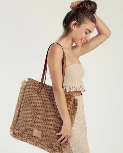 Bolso De Rafia Trenzada Terranova