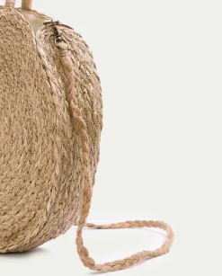 Bolso Redondo Rafia Natural Pinets