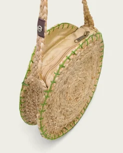 Bolso Redondo Yute Natural Verde Portixol
