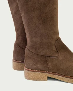 Botas Altas Planas Moka Con Cremallera Vega