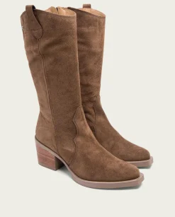 Botas Cowboy Moka Con Cremallera Java