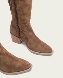 Botas Cowboy Moka Con Cremallera Java