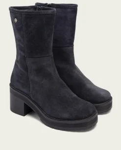 Botas De Tacón Carbon Con Cremallera Reiko