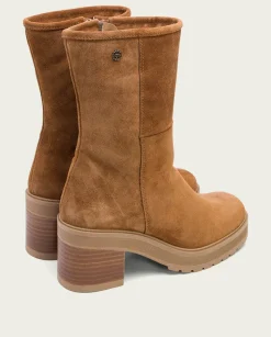 Botas De Tacón Cuero Con Cremallera Reiko