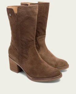 Botas De Tacón Moka Con Cremallera Nia
