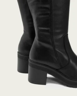 Botas De Tacón Negro Con Cremallera Riva