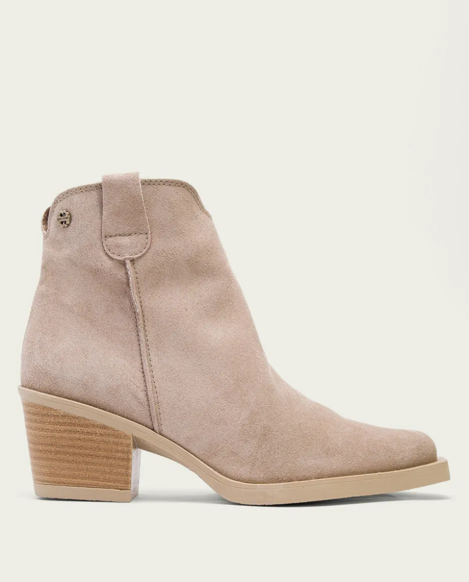 Botines Cowboy Arena Con Cremallera Jara