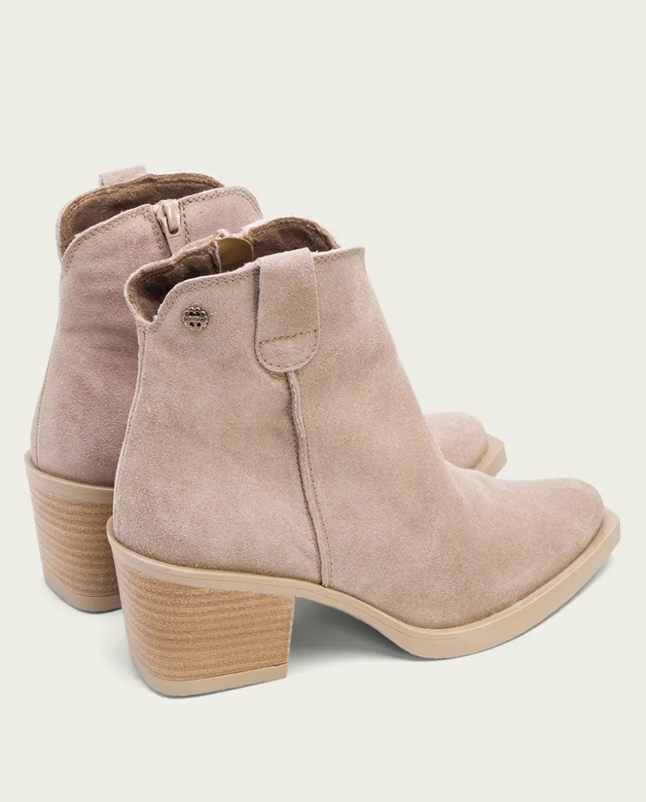 Botines Cowboy Arena Con Cremallera Jara