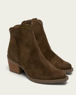 Botines Cowboy Moka Con Cremallera Jara