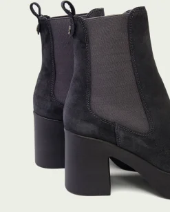 Botines De Tacón Carbon Con Elasticos Lena