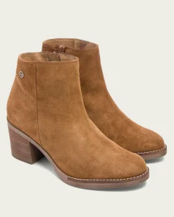 Botines De Tacón Cuero Con Cremallera Nala