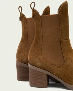 Botines De Tacón Cuero Con Elasticos Ninet