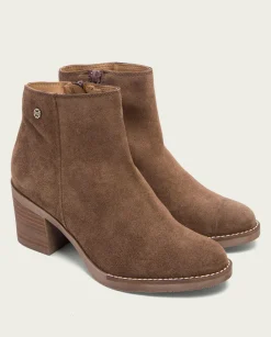 Botines De Tacón Moka Con Cremallera Nala