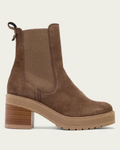 Botines De Tacón Moka Con Elasticos Rea