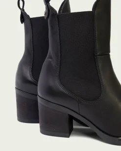 Botines De Tacón Negro Con Elasticos Nekane
