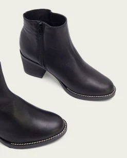 Botines De Tacón Negro Con Cremallera Nahia