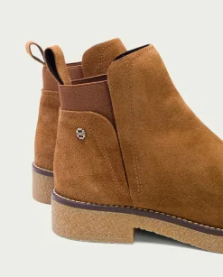 Botines Planos Cuero Con Elasticos Valentina