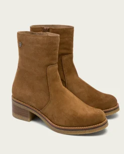 Botines Planos Cuero Con Cremallera Palma