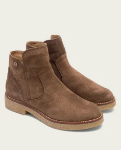Botines Planos Moka Con Cremallera Valerie