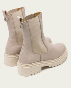 Botines Planos Taupe Con Elasticos Shelby