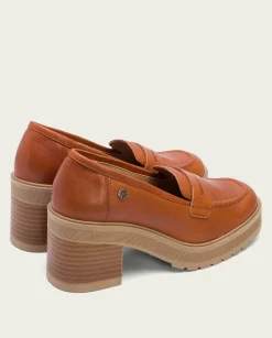 Mocasines De Tacón Cuero Rahel