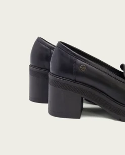 Mocasines De Tacón Negros Rahel