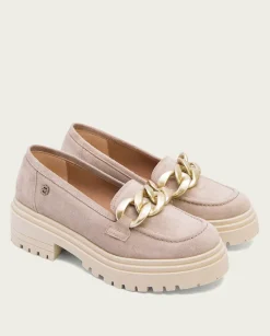 Mocasines Planos Arena Con Adorno Saiko