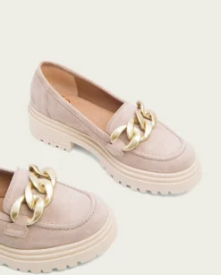 Mocasines Planos Arena Con Adorno Saiko