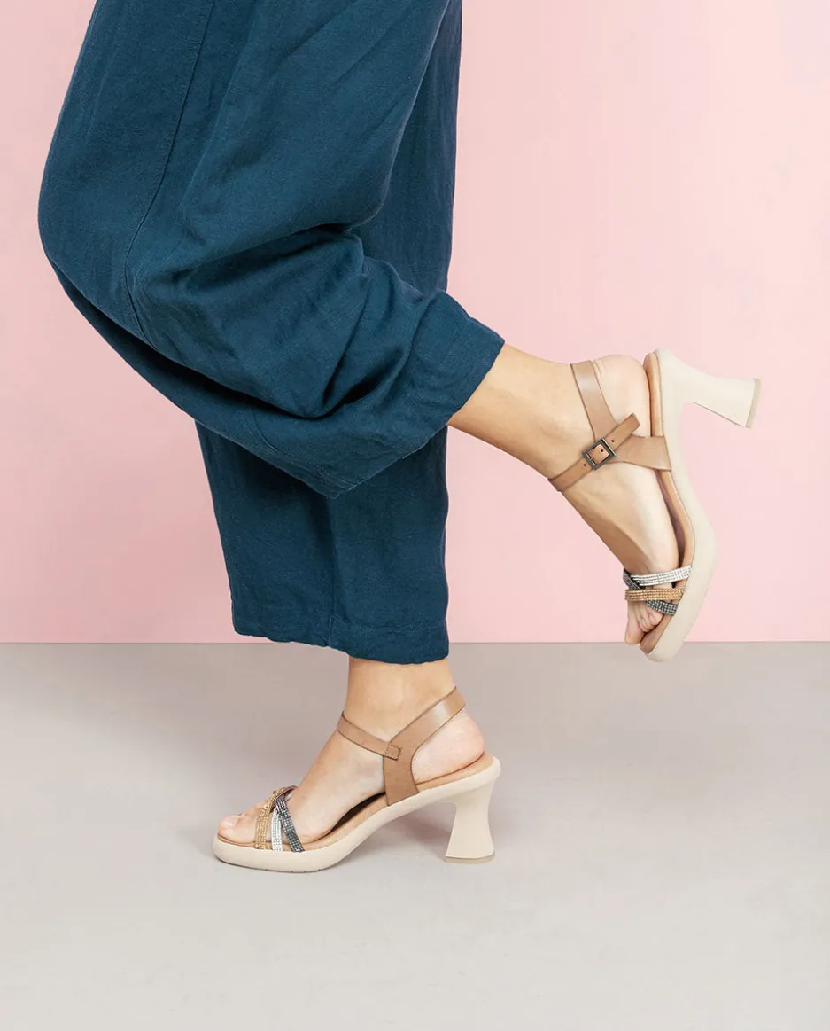 Sandalia Tacón Alto Taupe Karah