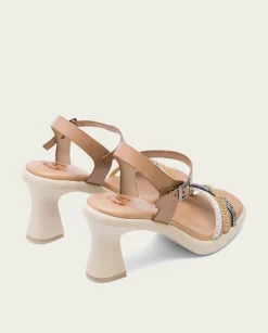 Sandalia Tacón Alto Taupe Karah