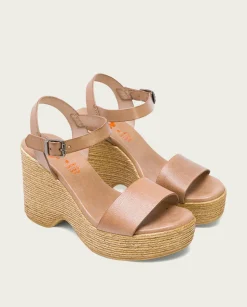 Sandalia Tacón Alto Taupe Michele