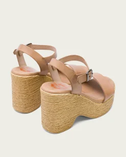 Sandalia Tacón Alto Taupe Michele