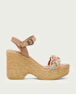 Sandalia Tacón Alto Taupe Mariel