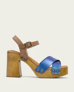 Sandalia Tacón Azul Vega
