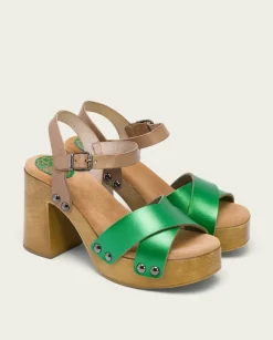 Sandalia Tacón Verde Vega
