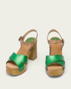Sandalia Tacón Verde Vega